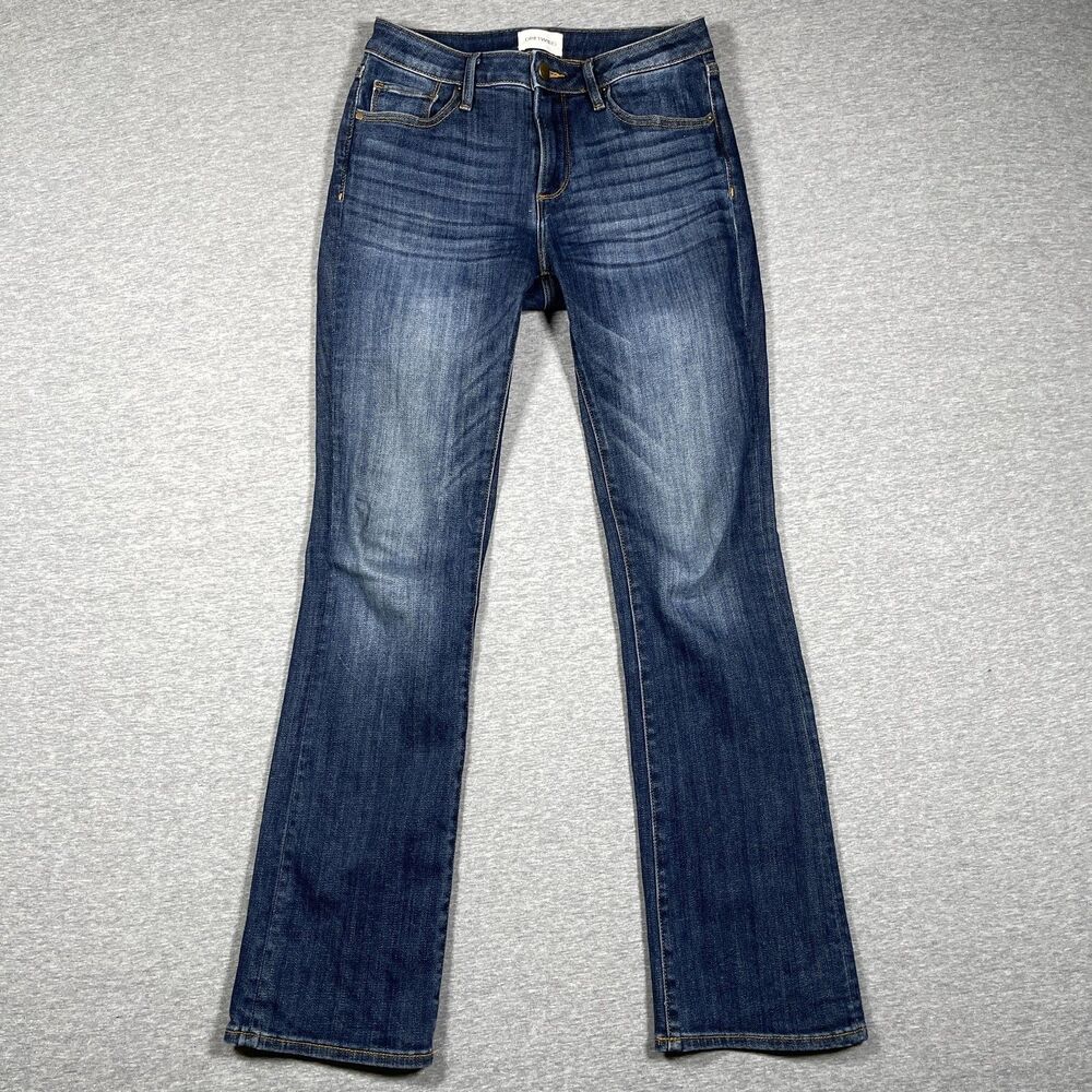 Driftwood Kelly Jeans Womens 26 Blue Bootcut Slim Mid Rise Medium Wash